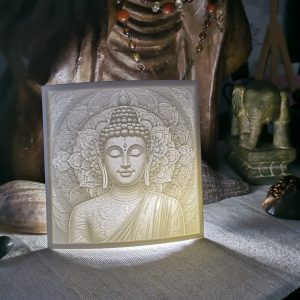 Plaque LithoZen Bouddha sur Mandala - Arc