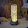 Colonne LithoZen Papillon + Socle LED