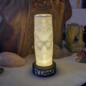 Colonne LithoZen Papillon + Socle LED