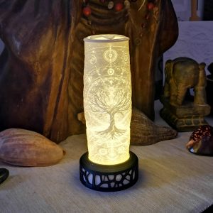 Colonne LithoZen Arbre de Vie N°6, Socle LED