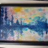 Cadre bois noir paysage
