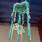 Carillon cœur vert